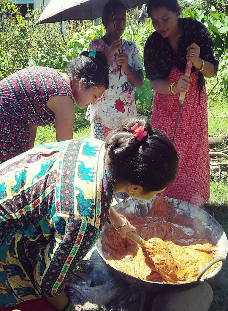 Women of RAtnanagar Municipality Making Handmade Laundry soap